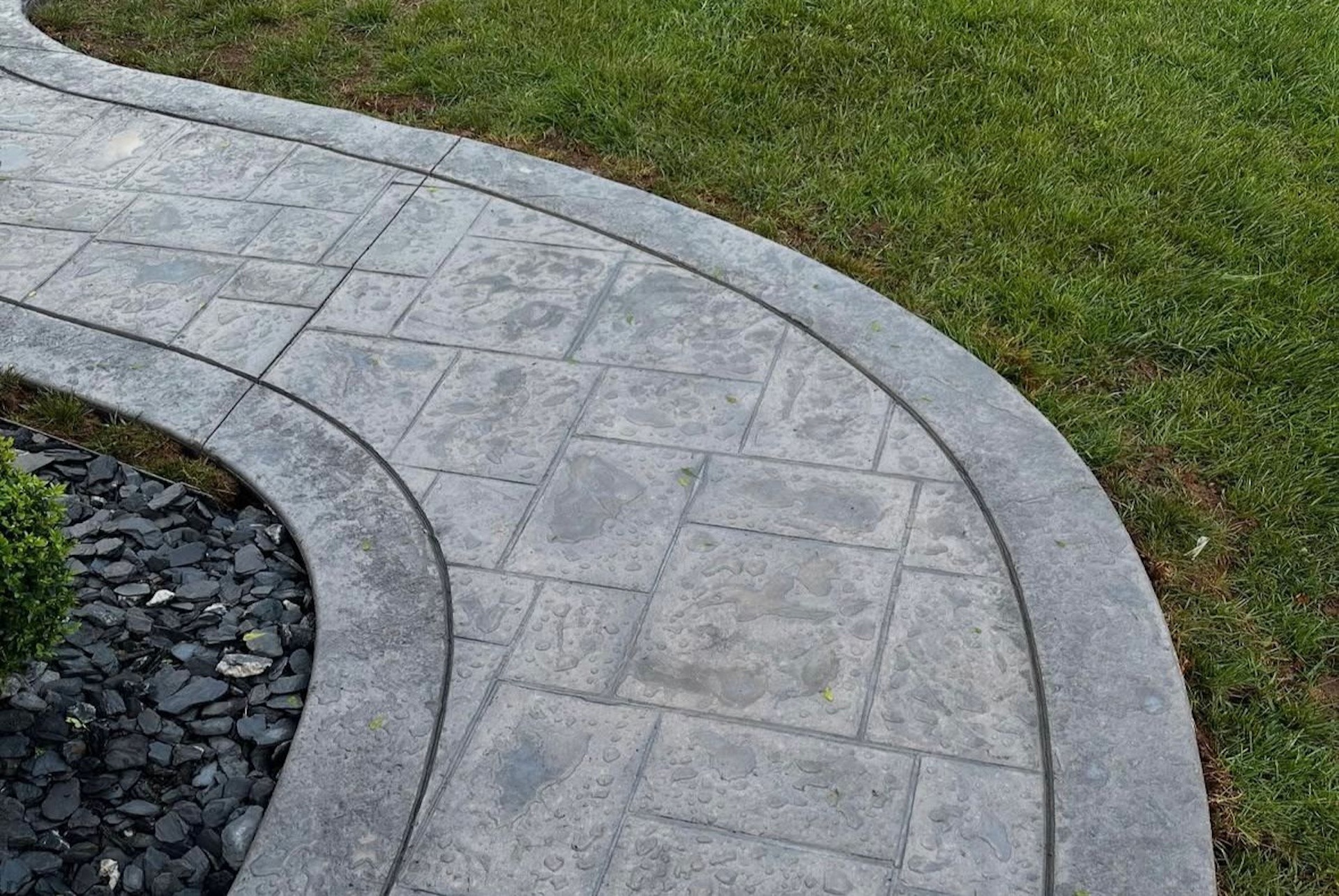 Stamped concrete for steps in terraces and gardens in Maspalomas Canary Islands