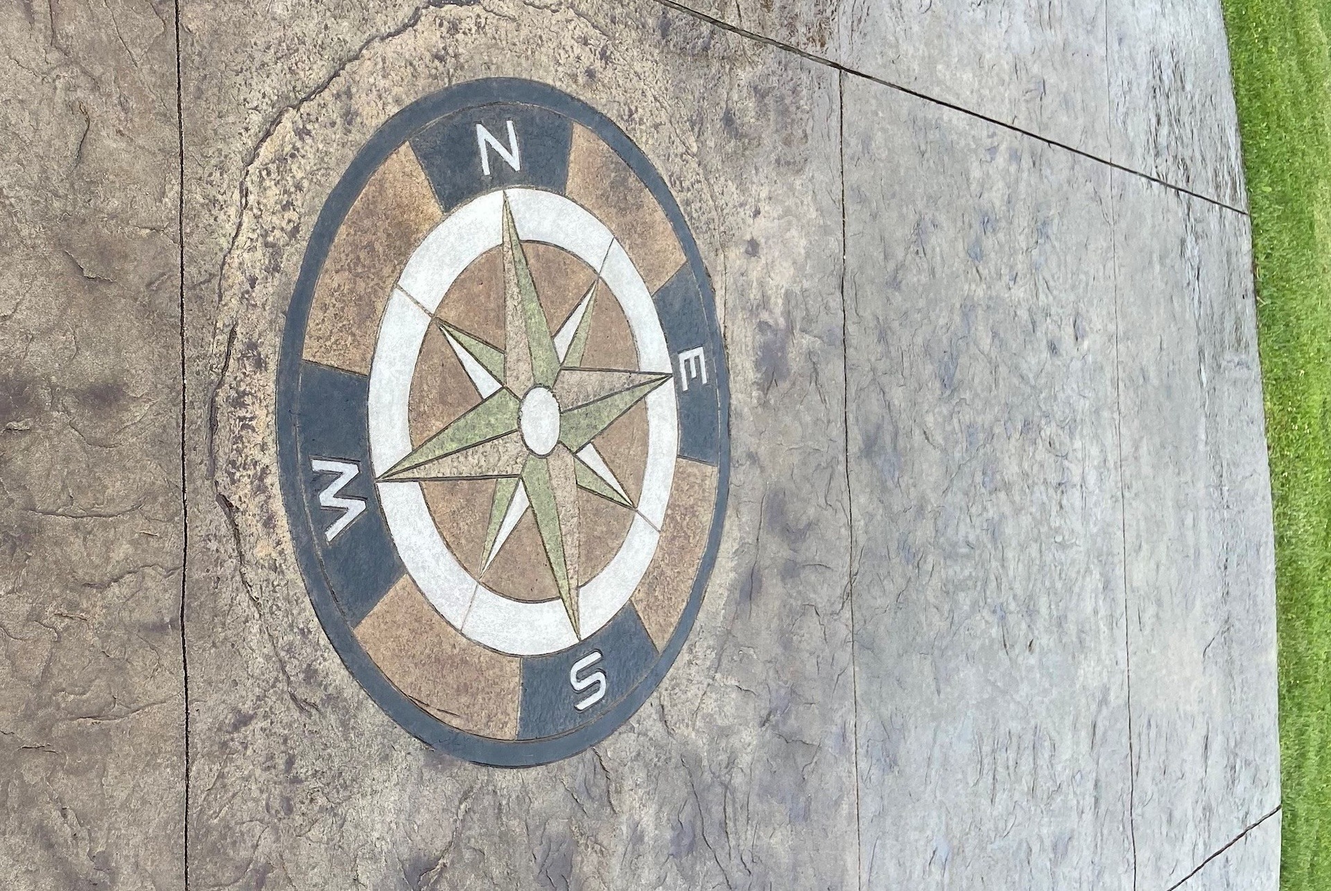 stamped concrete with decorations in maspalomas